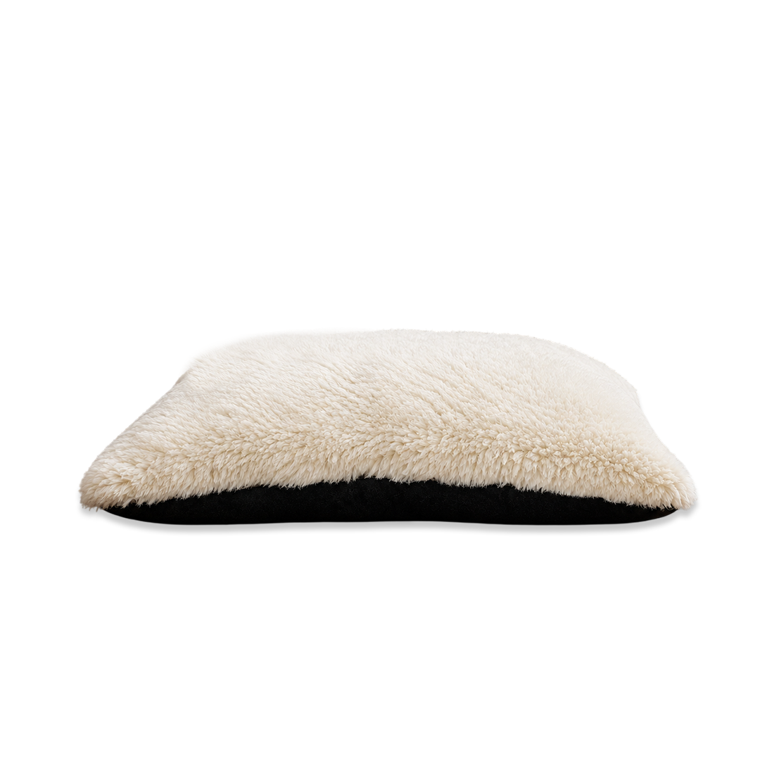 Dokitti White Fur Pillow Pet Bed