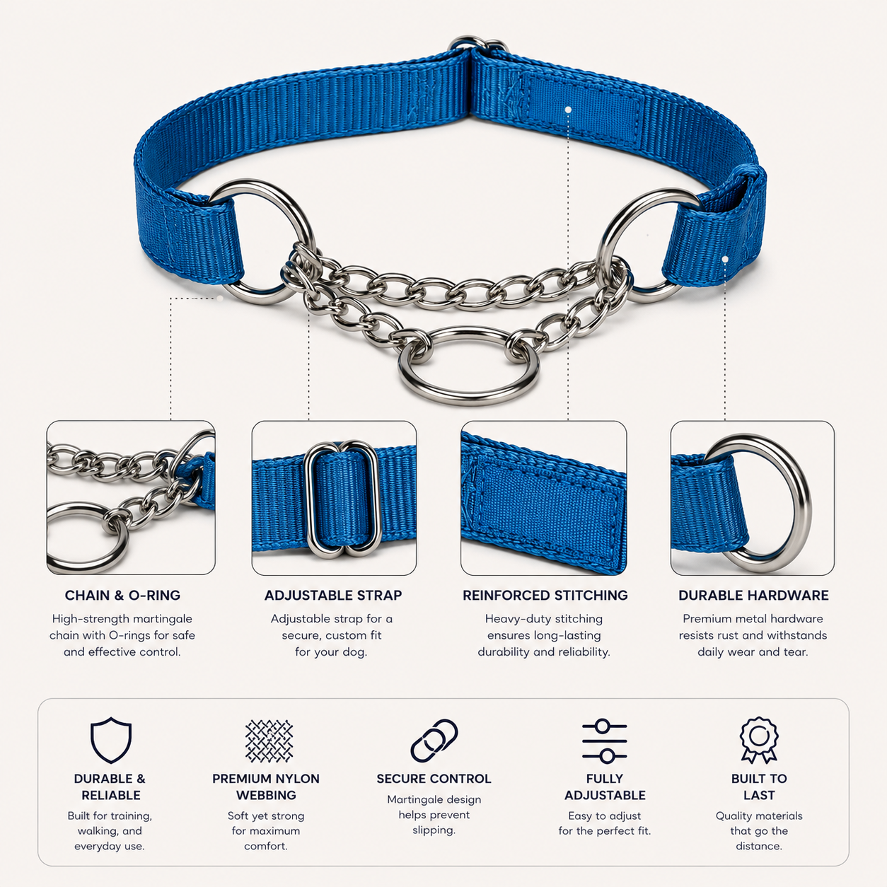 Martingale Collar(Blue)