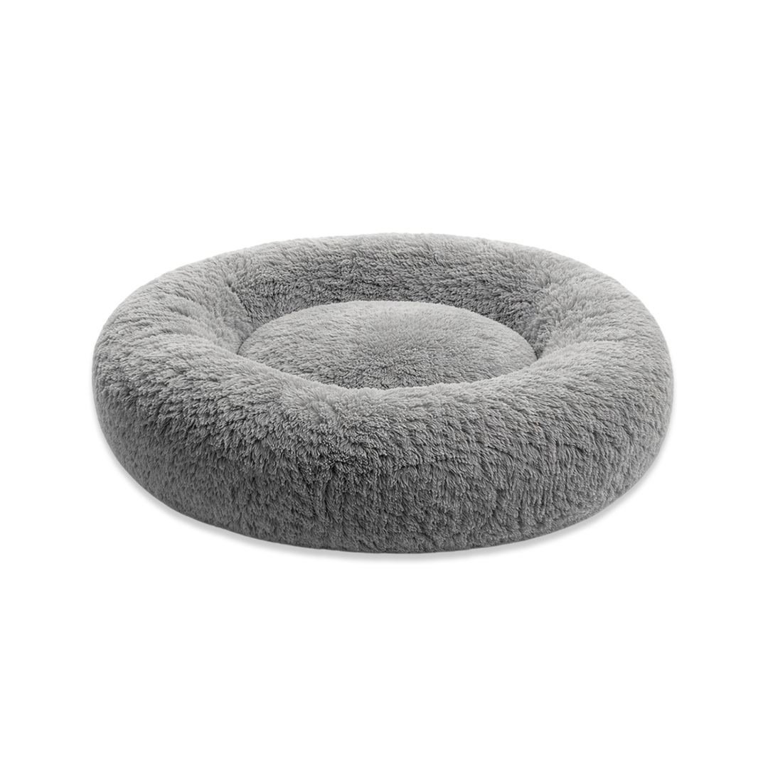 Donut Bed for Dogs & Cats | Plush Round Anxiety Relief Bed | 2 Sizes