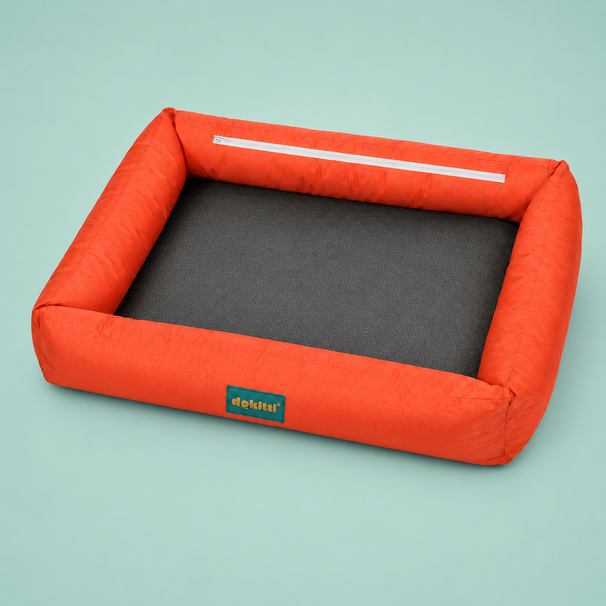 Dokitti Orange & Grey Lounger Dog Bed