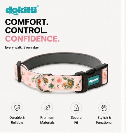 Printed Collar with Neoprene Padding (Medium)