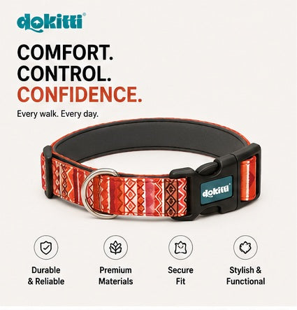 Printed Collar With Neoprene Padding(Large)