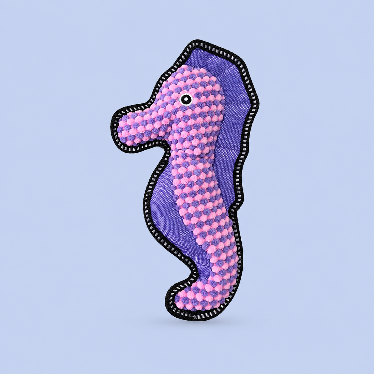 Dokitti Tough Seahorse Squeaky Plush Chew Toy for Dogs