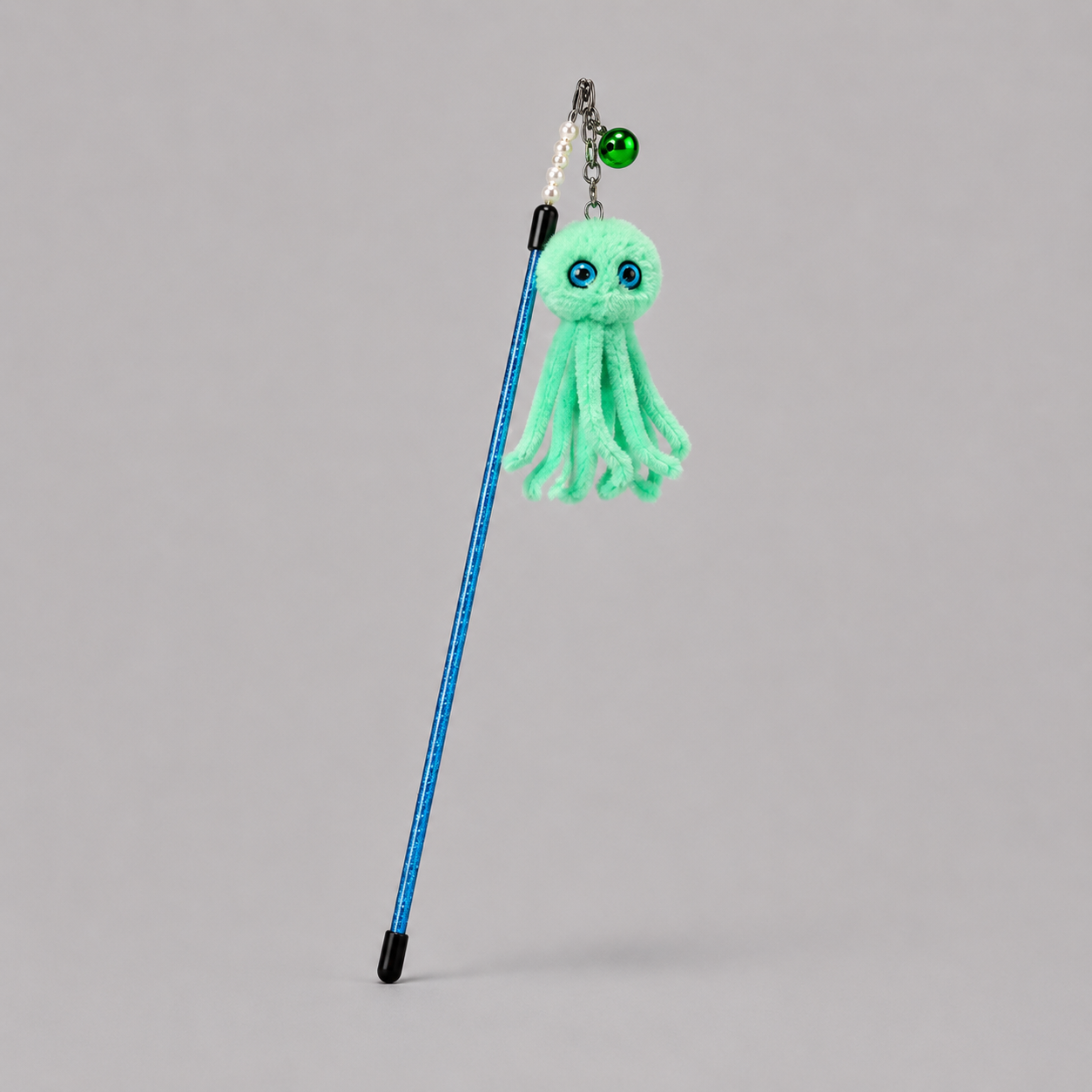 CAT TEASING STICK- OCTOPUS MINT GREEN
