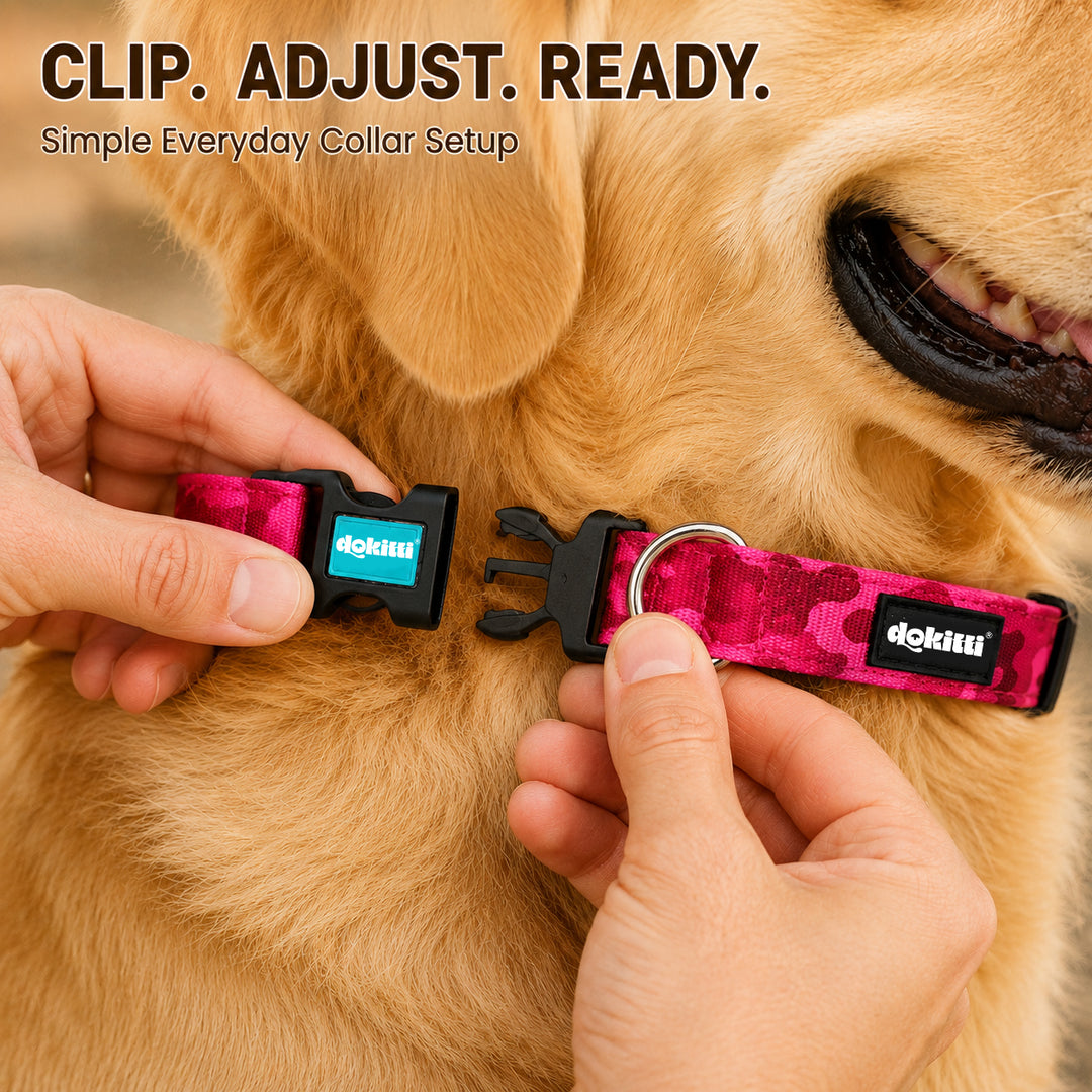 Premium Red Camouflage Collar with Neoprene Padding