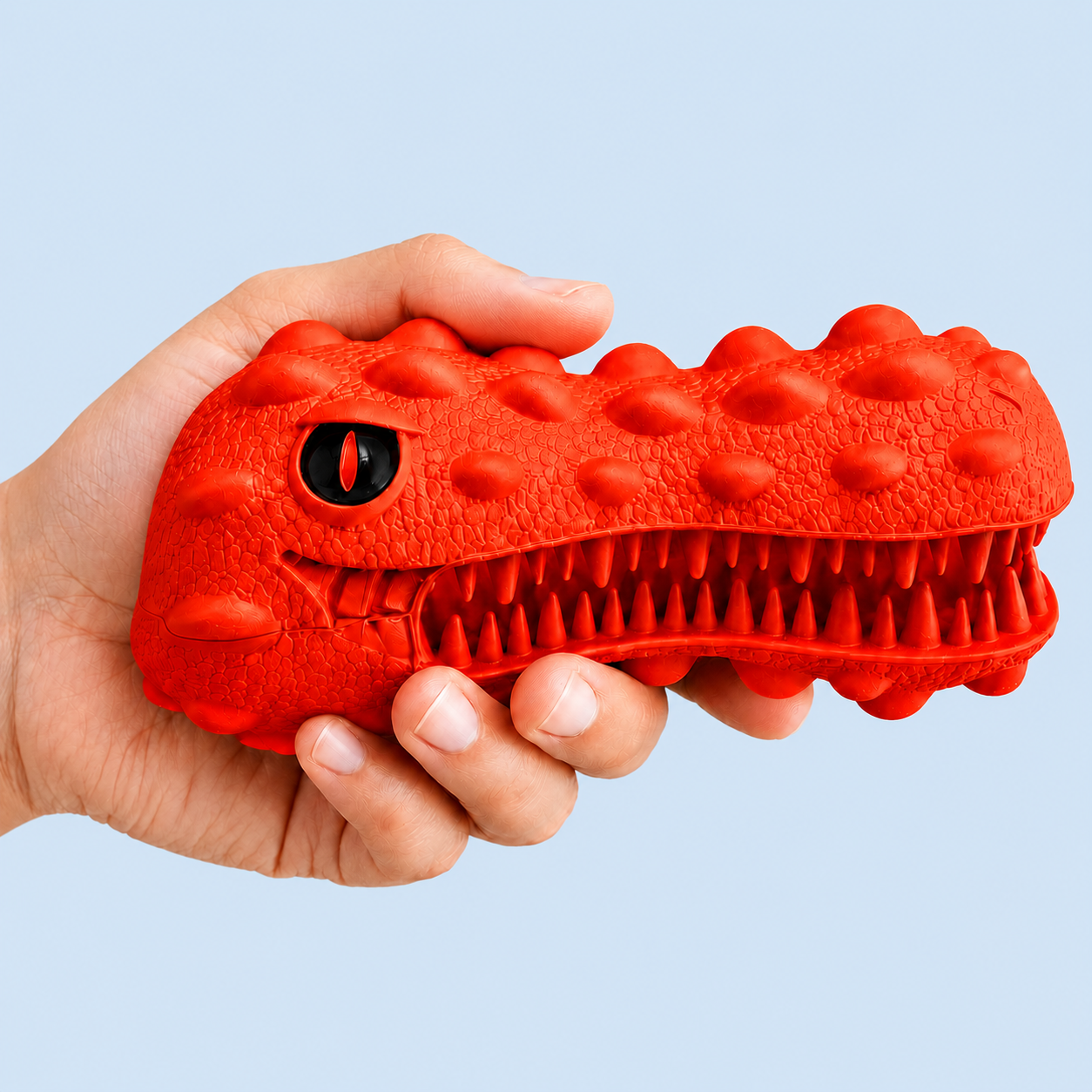 Dokitti Dinosaur Rubber Dog Toy with Squeaker