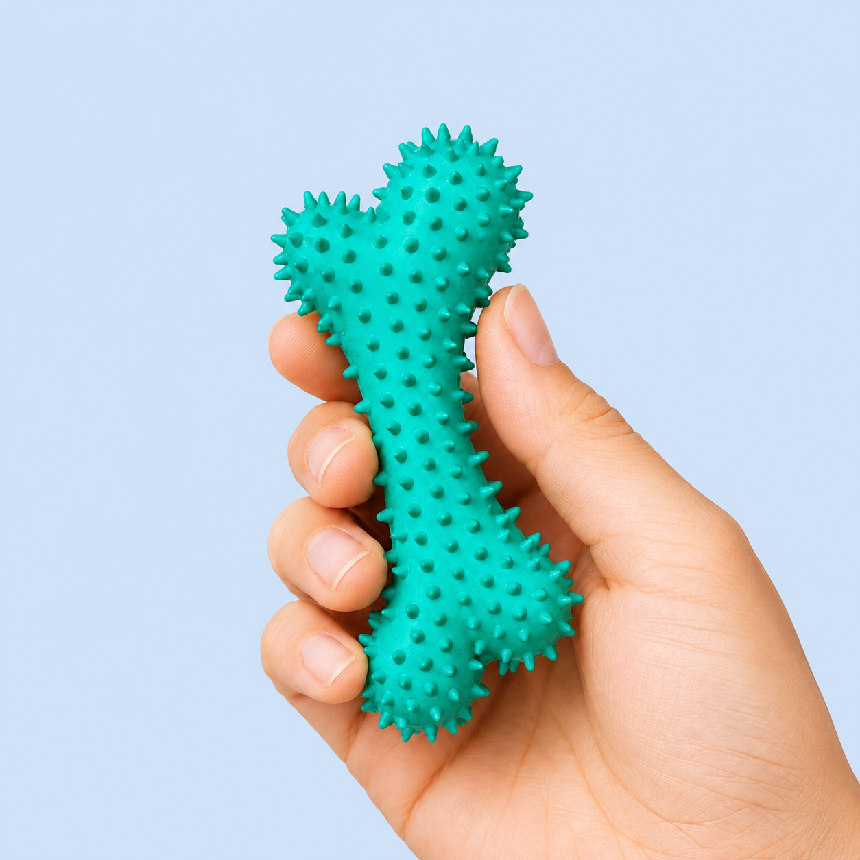 Dokitti Spiky Dental Bone Rubber Chew Toy for Dogs