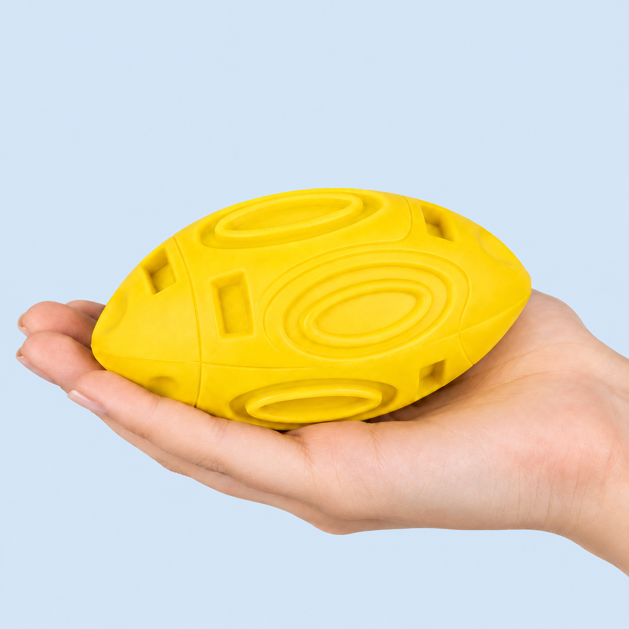 Dokitti Rugby Ball Rubber Dog Toy with Squeaker