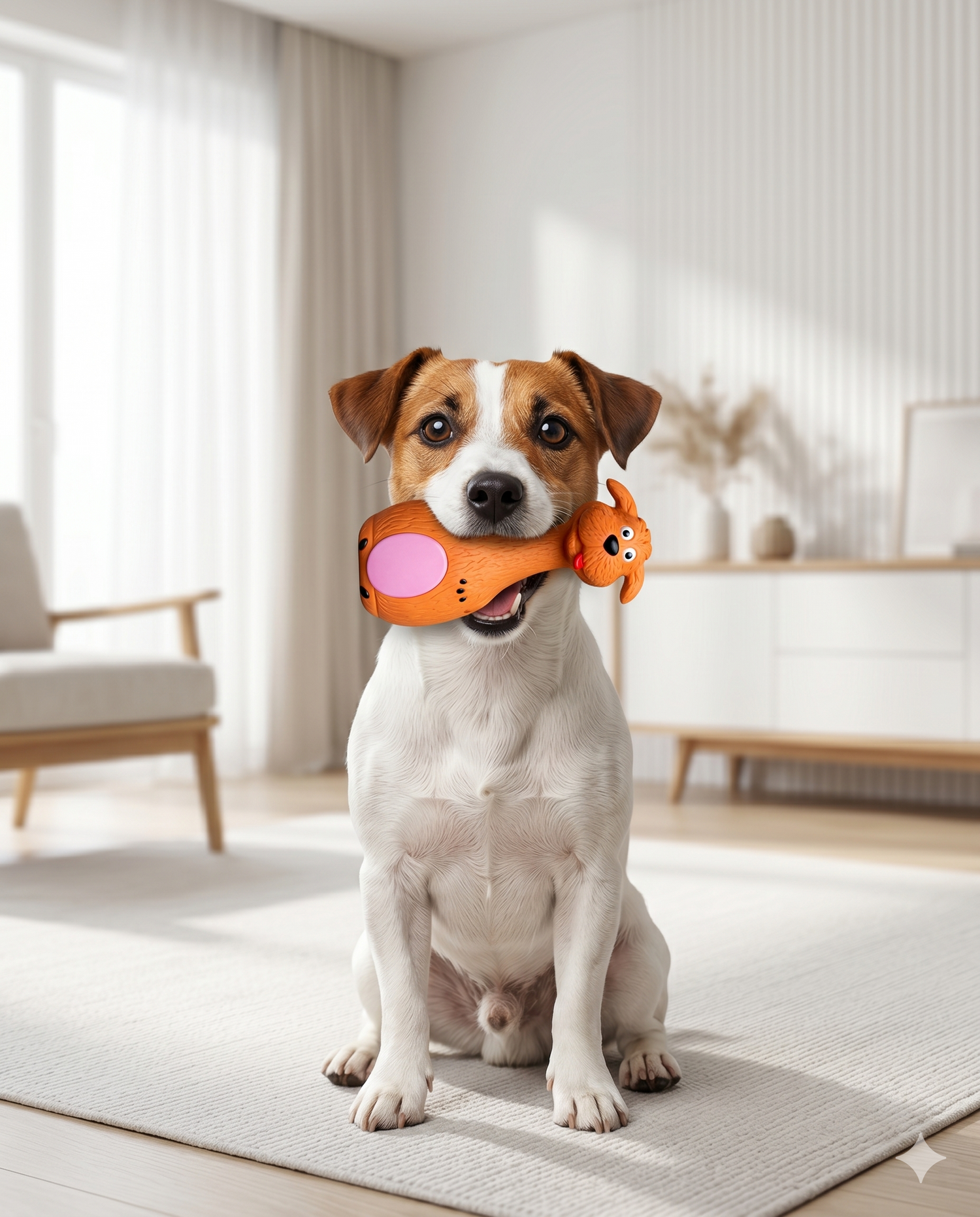 Dokitti Latex Dog Character Toy with Squeaker