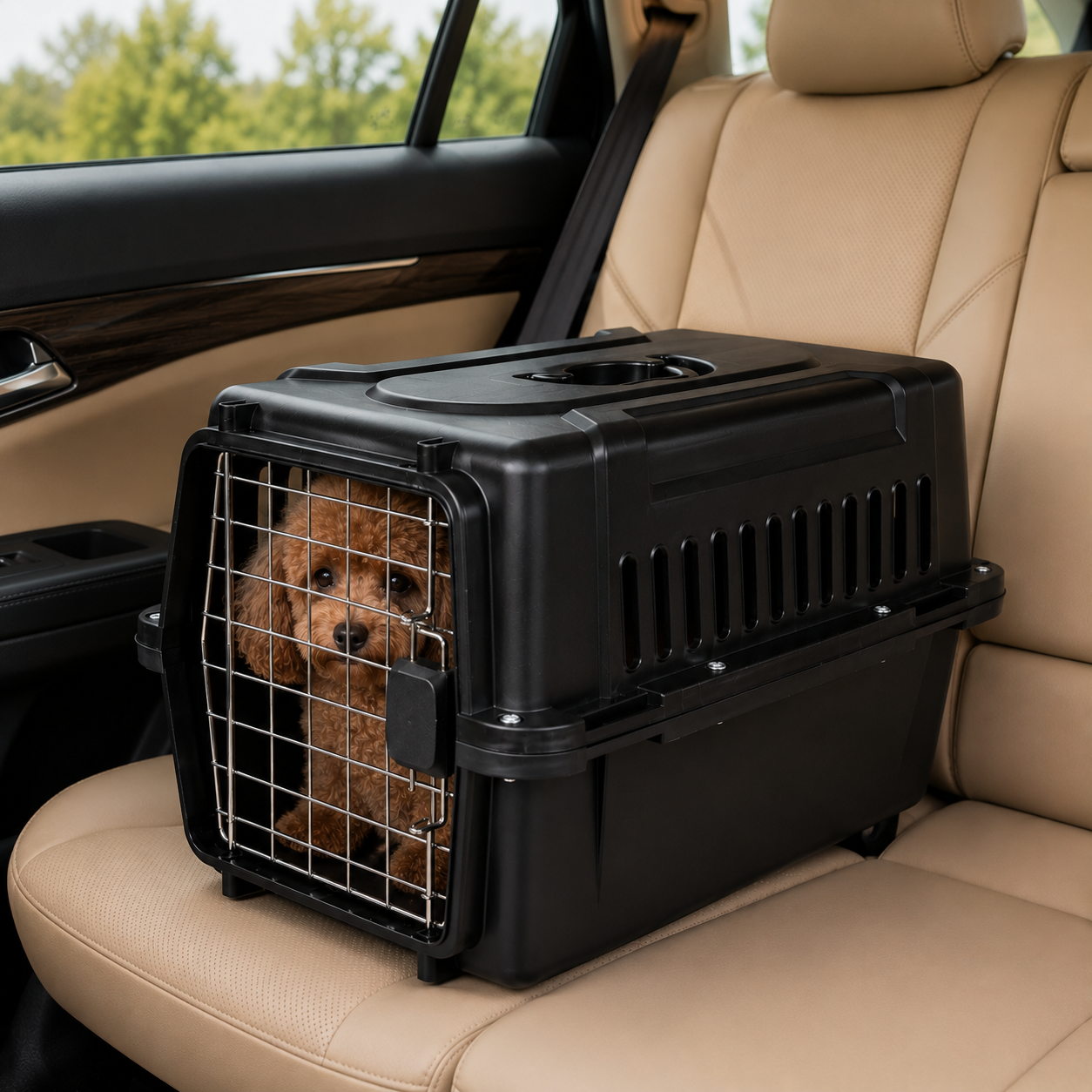 Dokitti SafeCarry Pet Carrier – Ventilated Travel Crate for Cats & Small Dogs