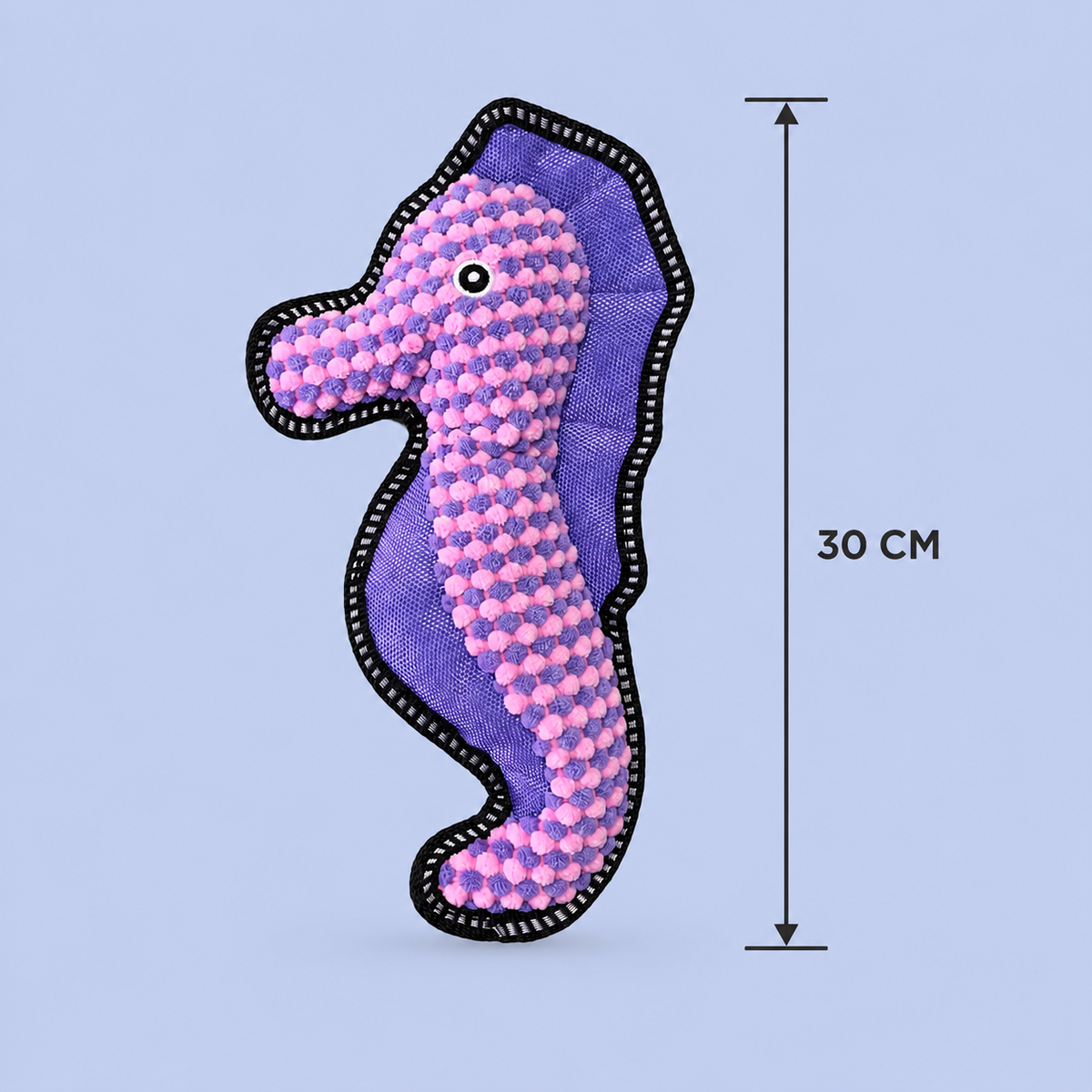 Dokitti Tough Seahorse Squeaky Plush Chew Toy for Dogs