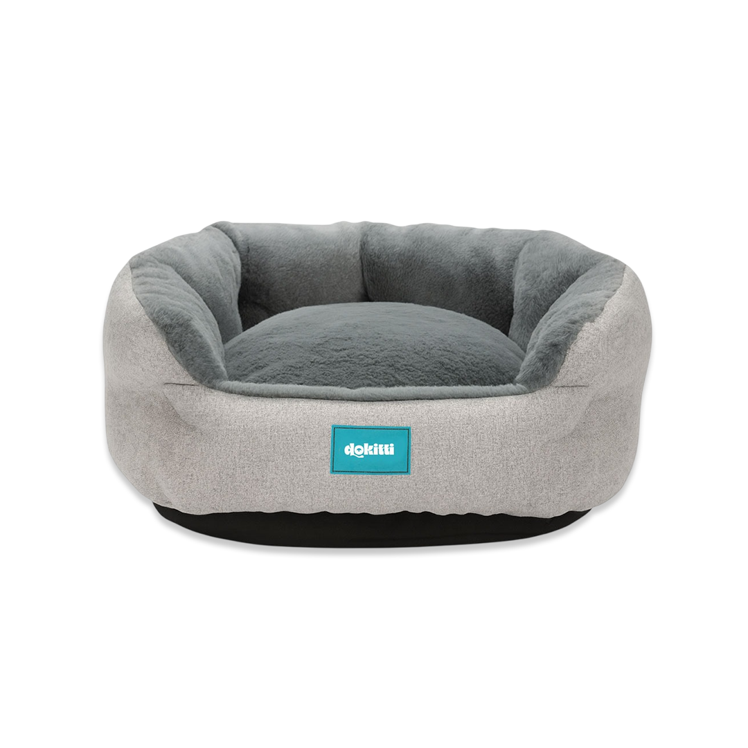Dokitti FrostGrey Bolster Pet Bed