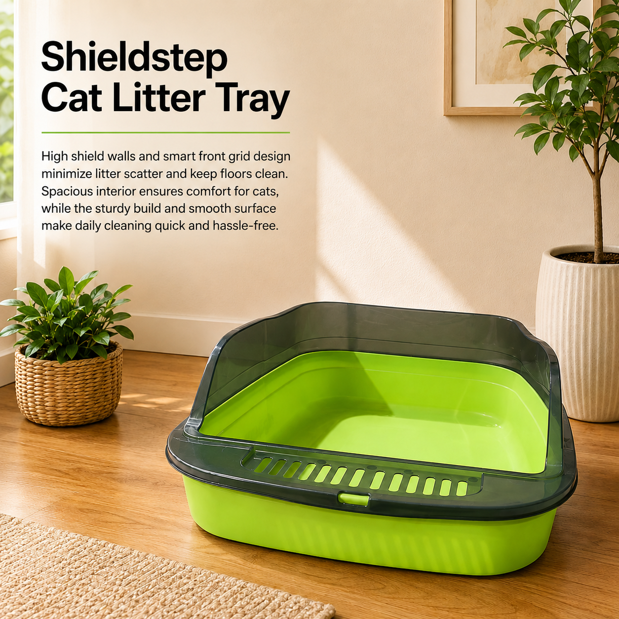 Shield Step Cat Litter Tray