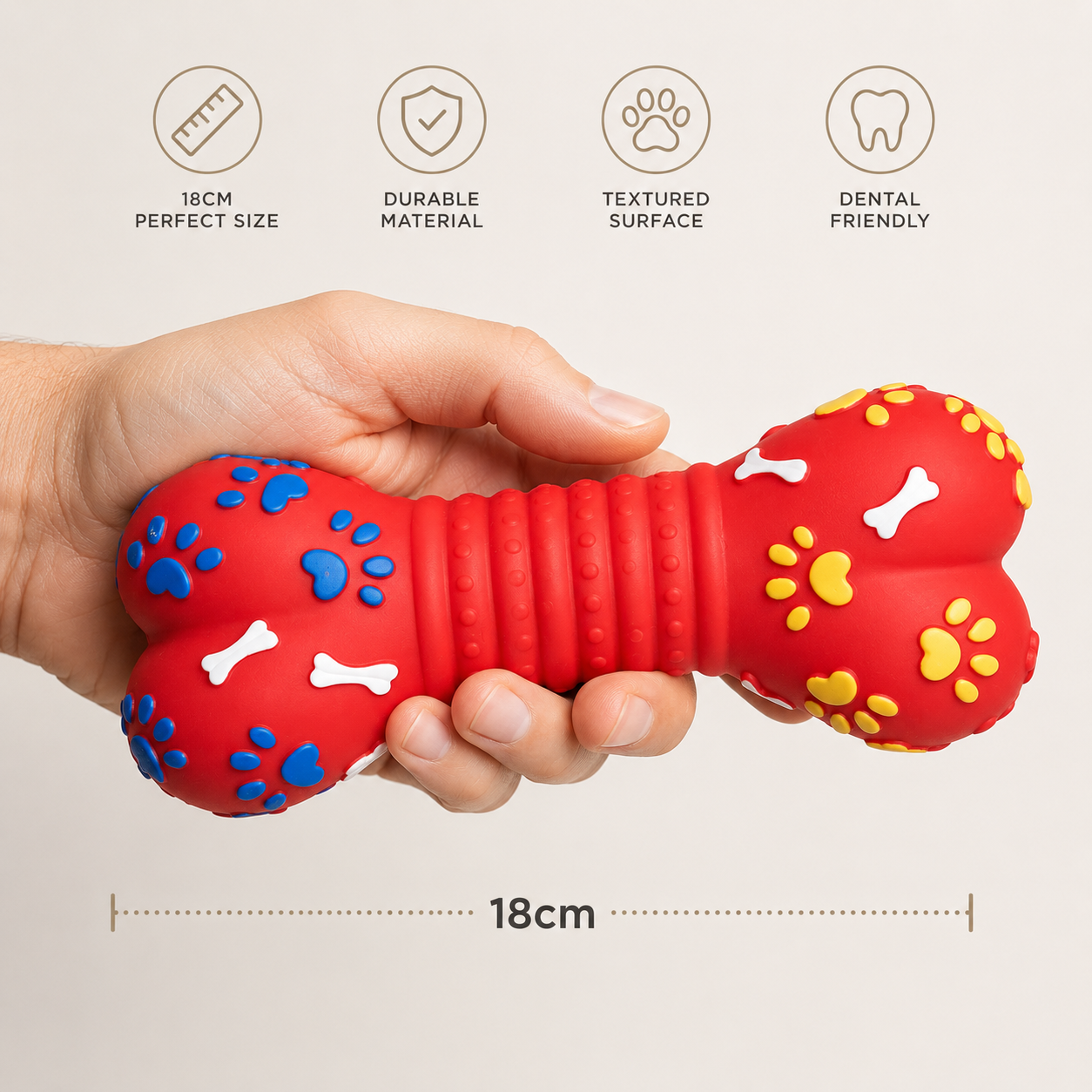 Dokitti Bone Dog Toy with Squeaker