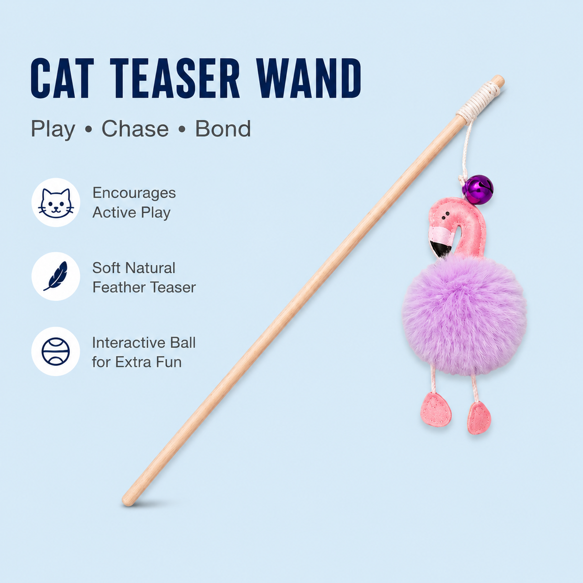 CAT TEASING STICK - HEAVENLY