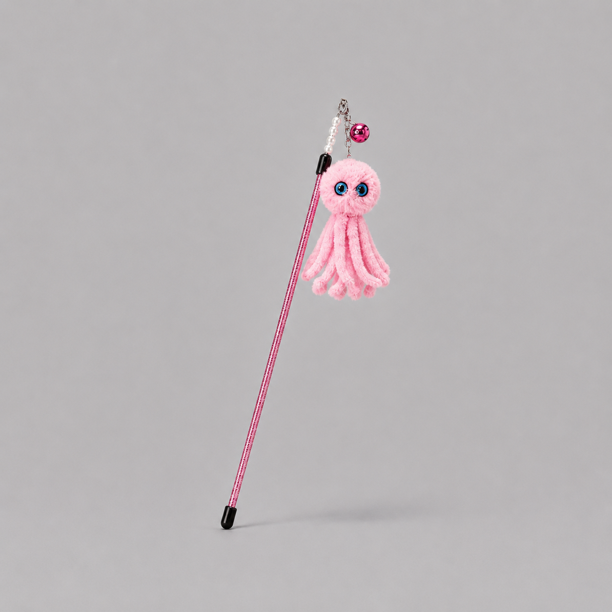 CAT TEASING STICK- OCTOPUS LIGHT PINK