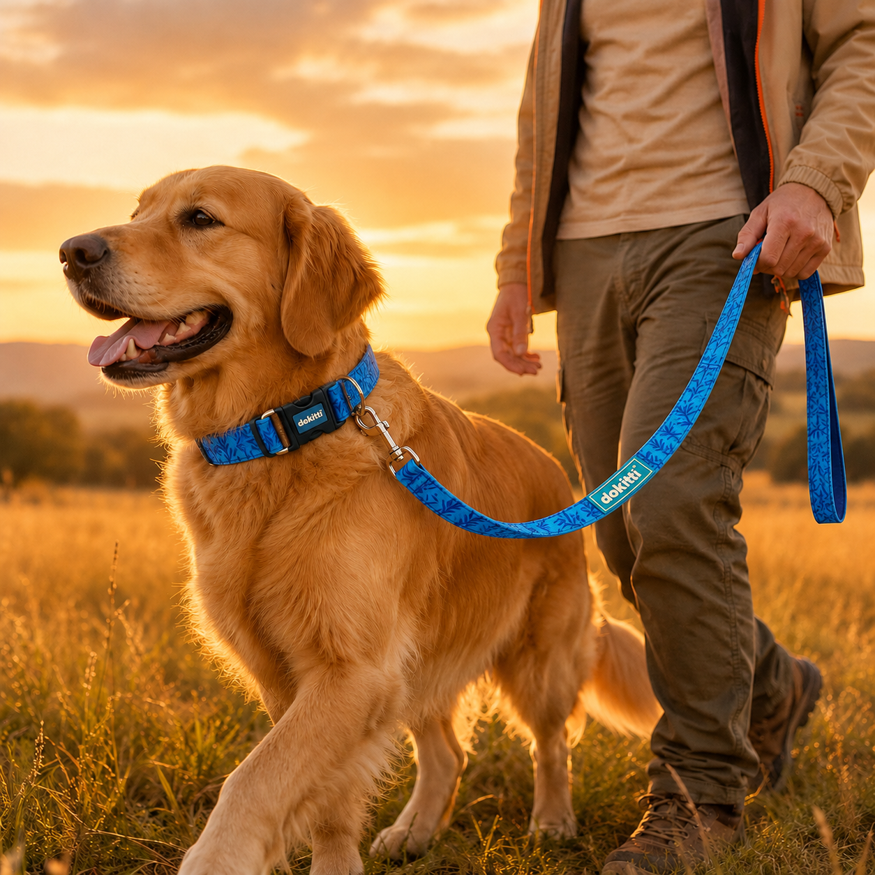 Printed Leash with Neoprene Padding(Large)