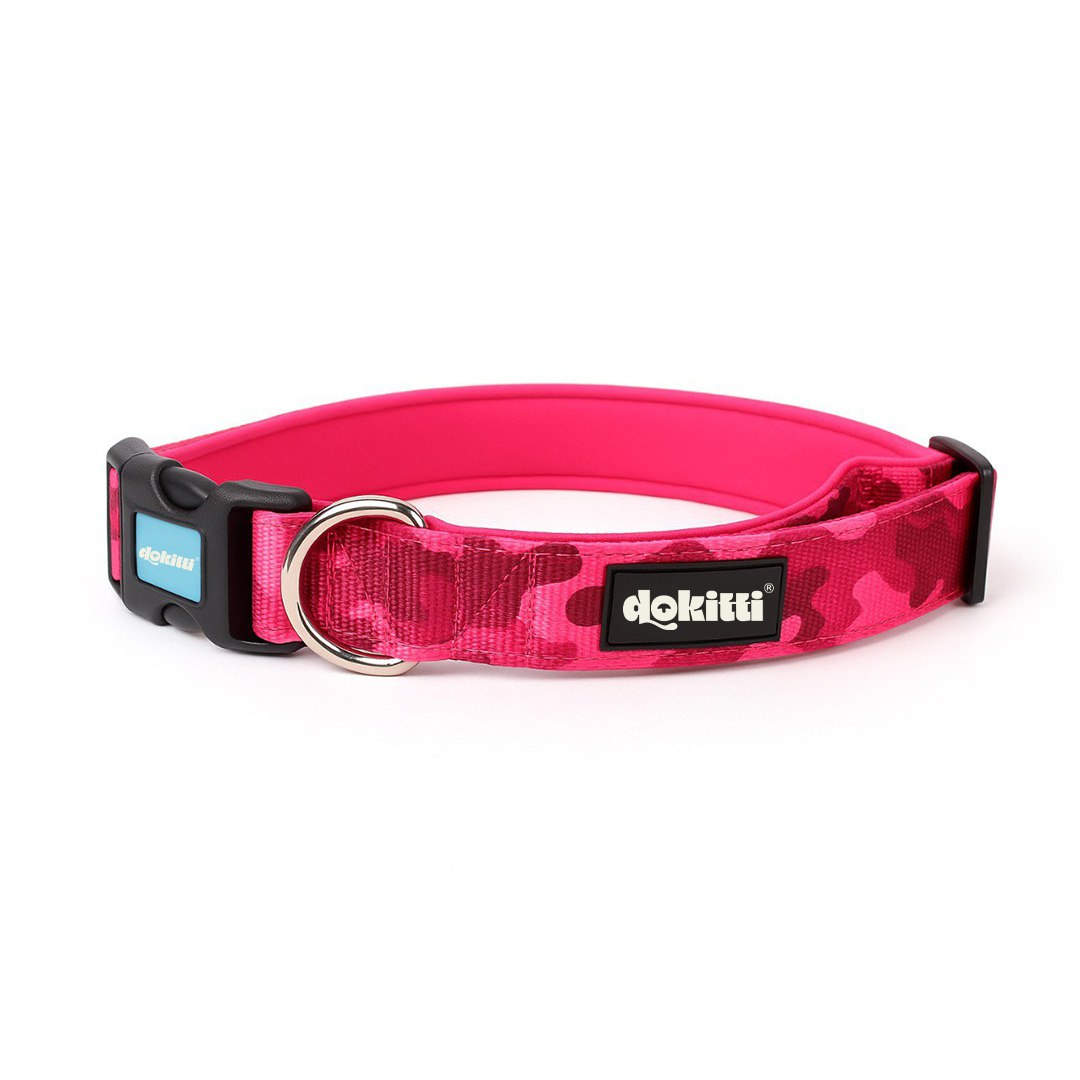 Premium Red Camouflage Collar with Neoprene Padding