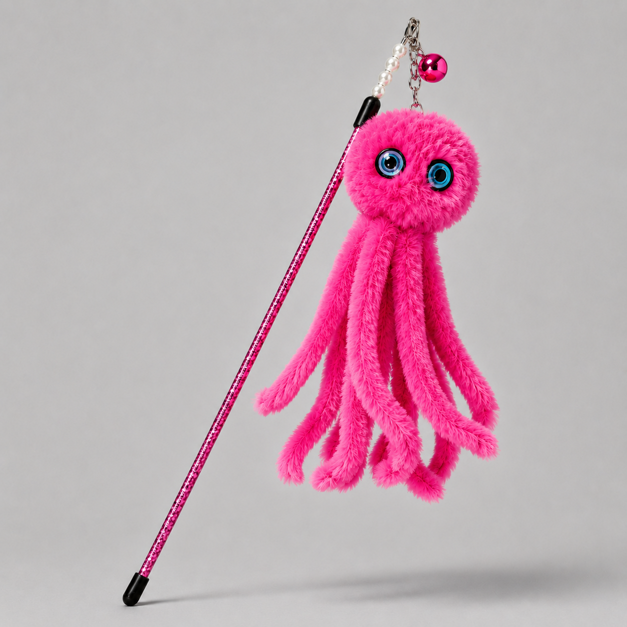 CAT TEASING STICK- OCTOPUS PINK