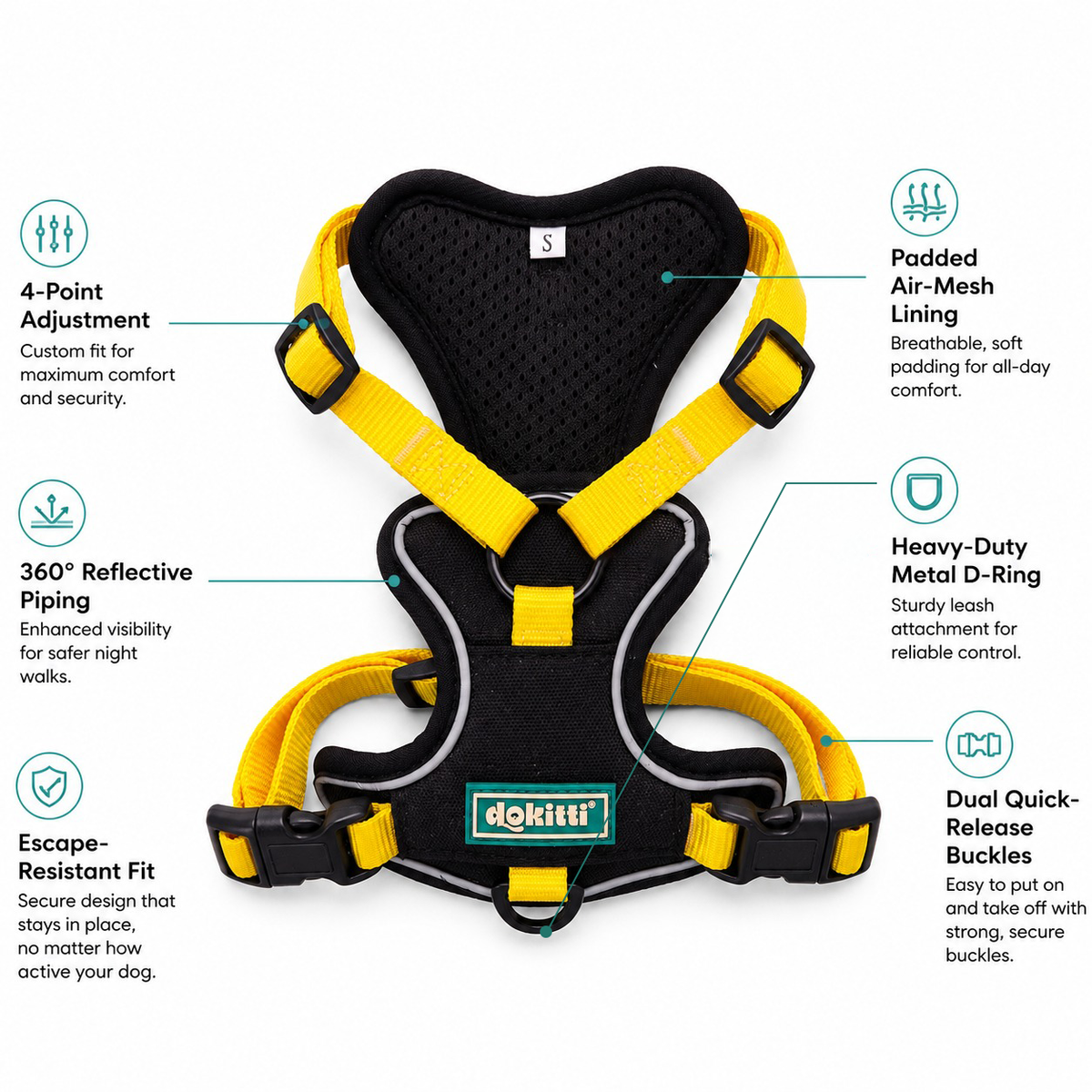 Iron-tail Dog Harness with Padding