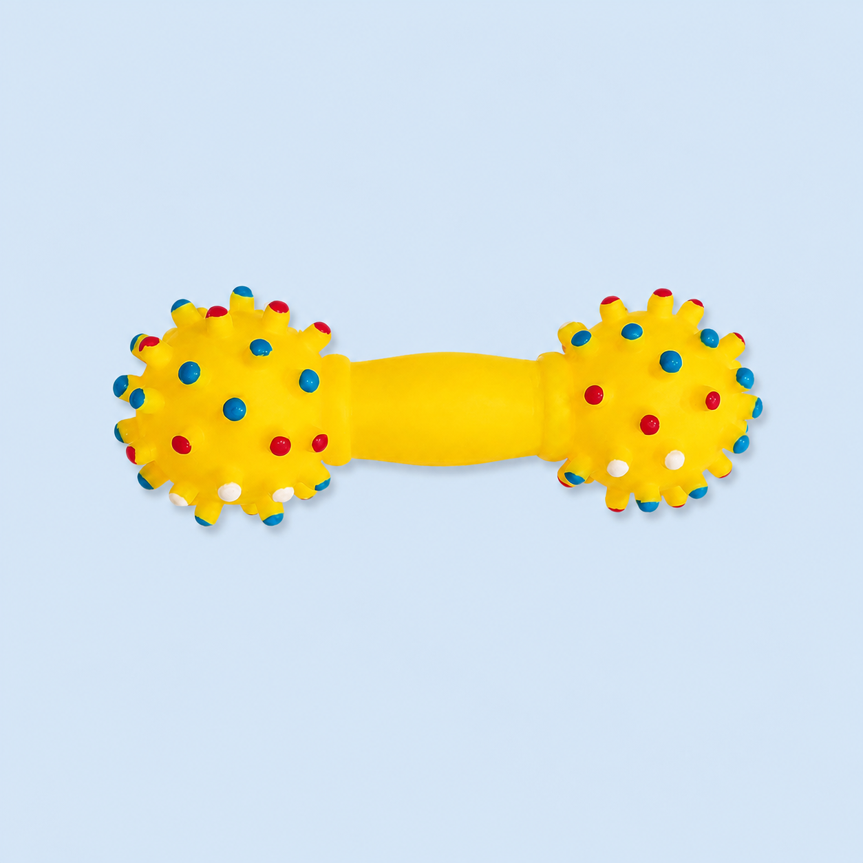 Dokitti Spiky Dumbbell Dog Toy with Squeaker