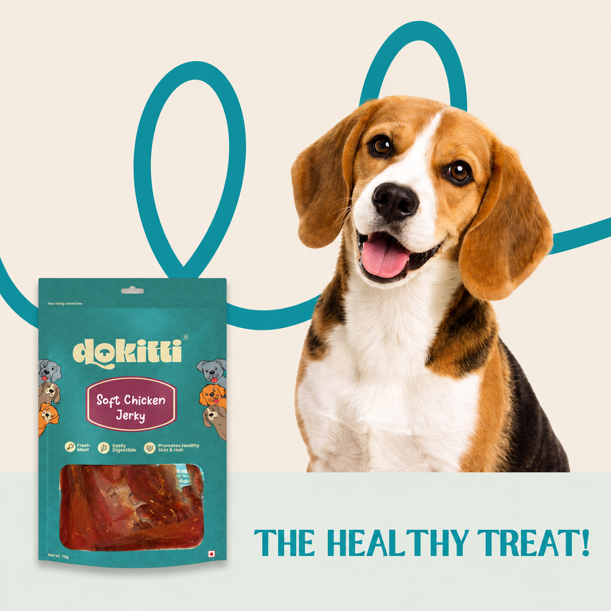 Dokitti Soft Chicken Jerky – High-Protein Dog Treats
