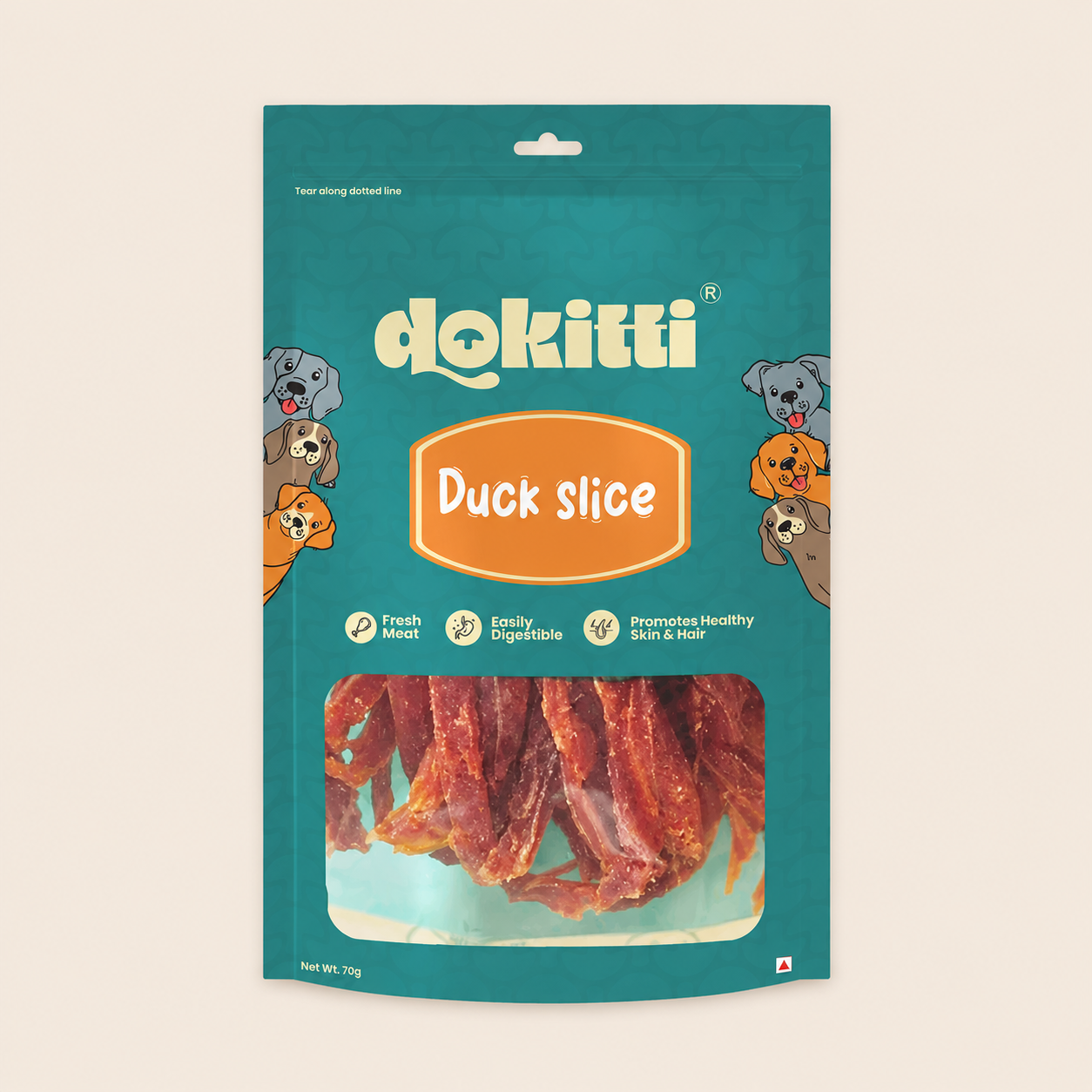 Dokitti Duck Slice – Premium Duck Dog Treats | Novel Protein