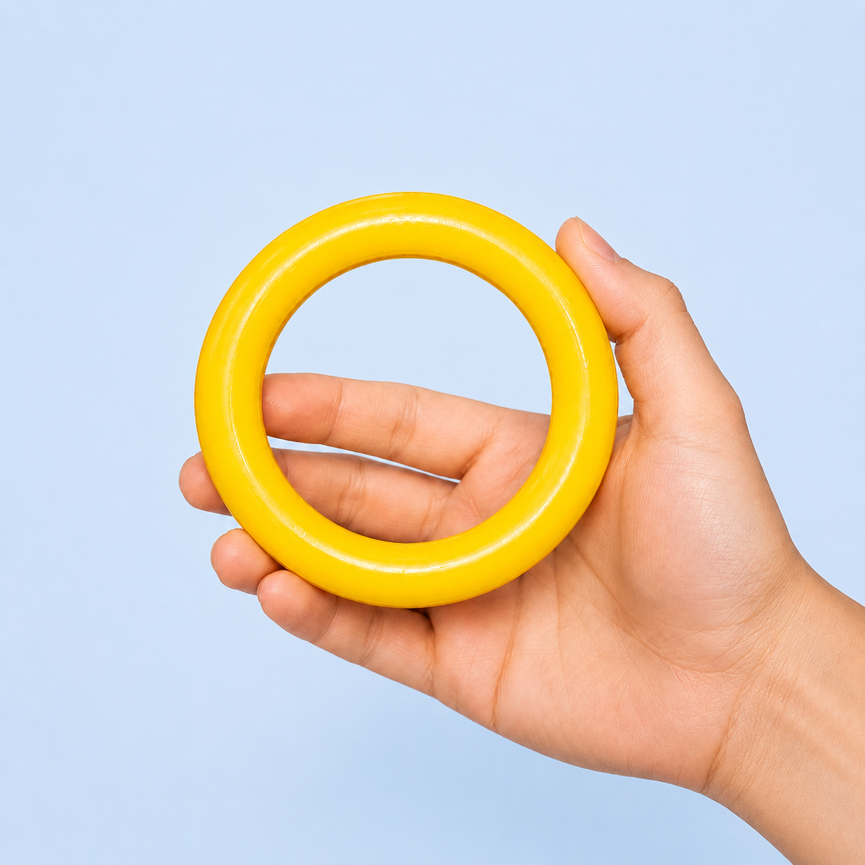 Dokitti Rubber Ring Dog Toy - Yellow