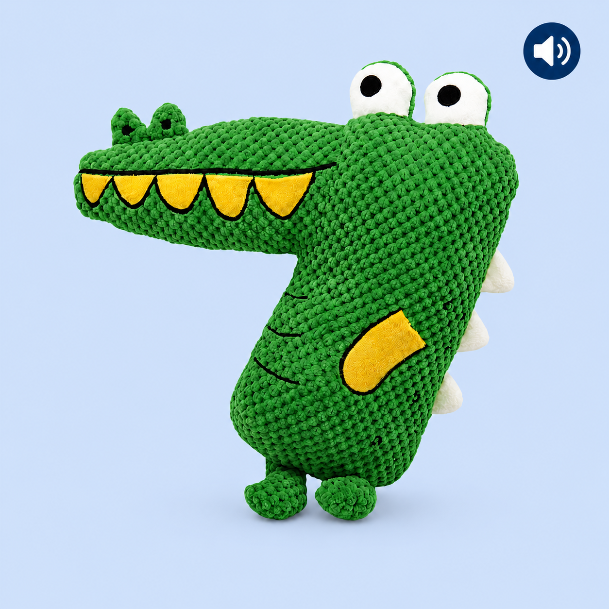 Dokitti Double Gator Plush Dog Toy with Squeaker