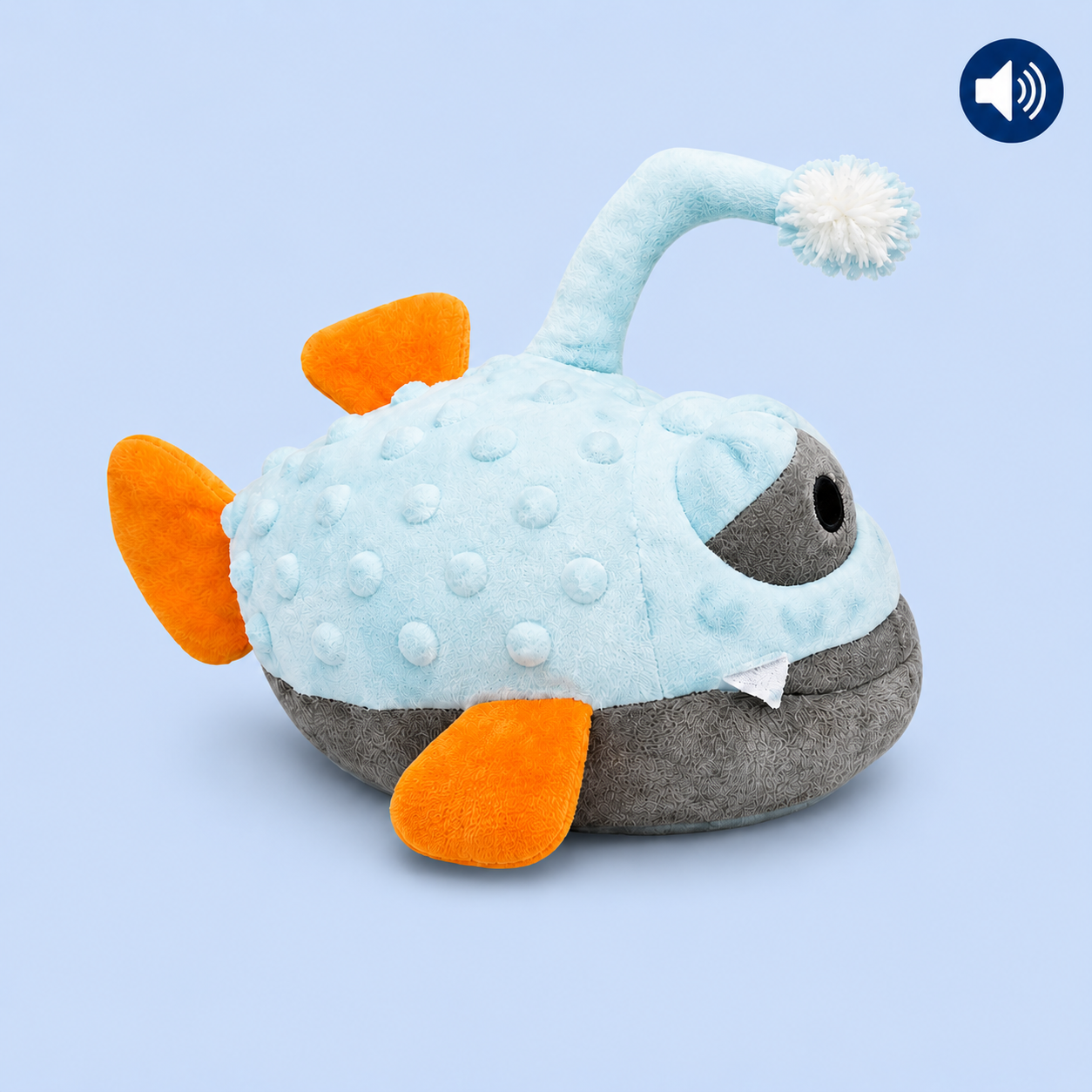 Dokitti Bottle Fish Plush Dog Toy with Squeaker