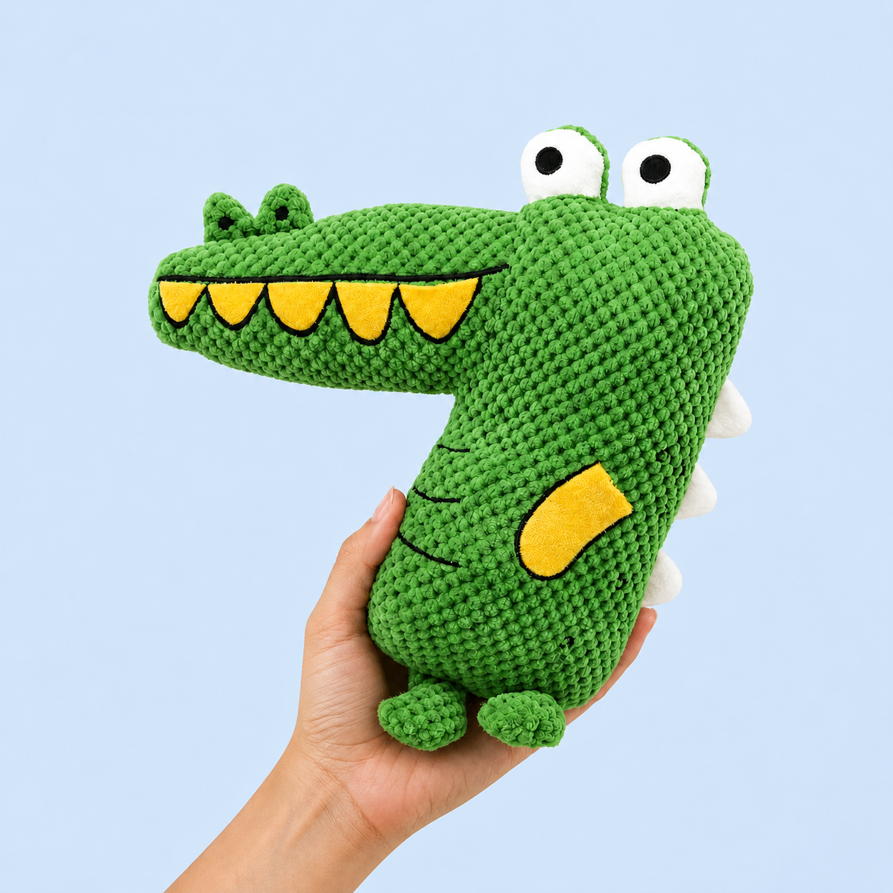 Dokitti Double Gator Plush Dog Toy with Squeaker