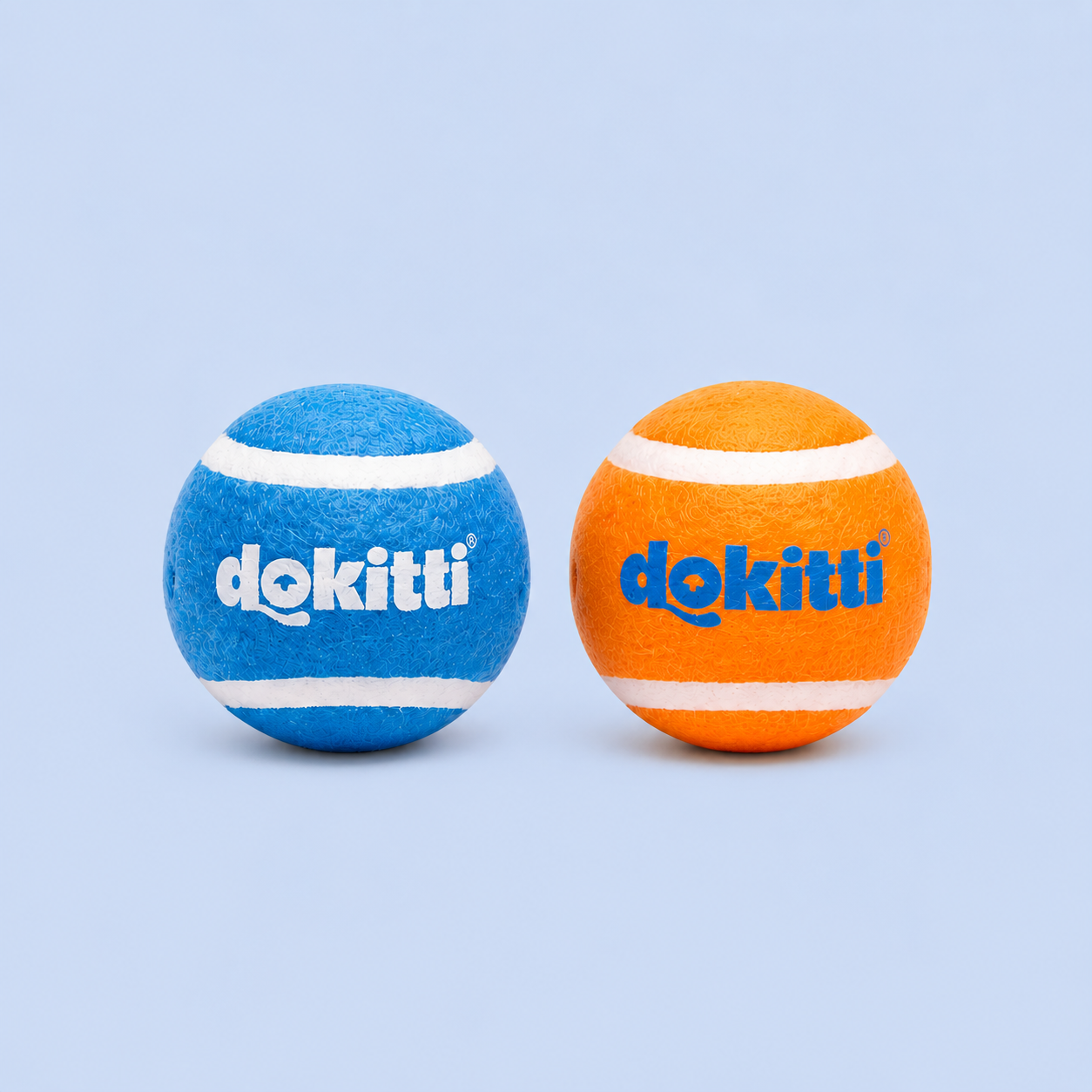 Dokitti Pet Play Ball with Squeaker for Dogs (Set of 2)