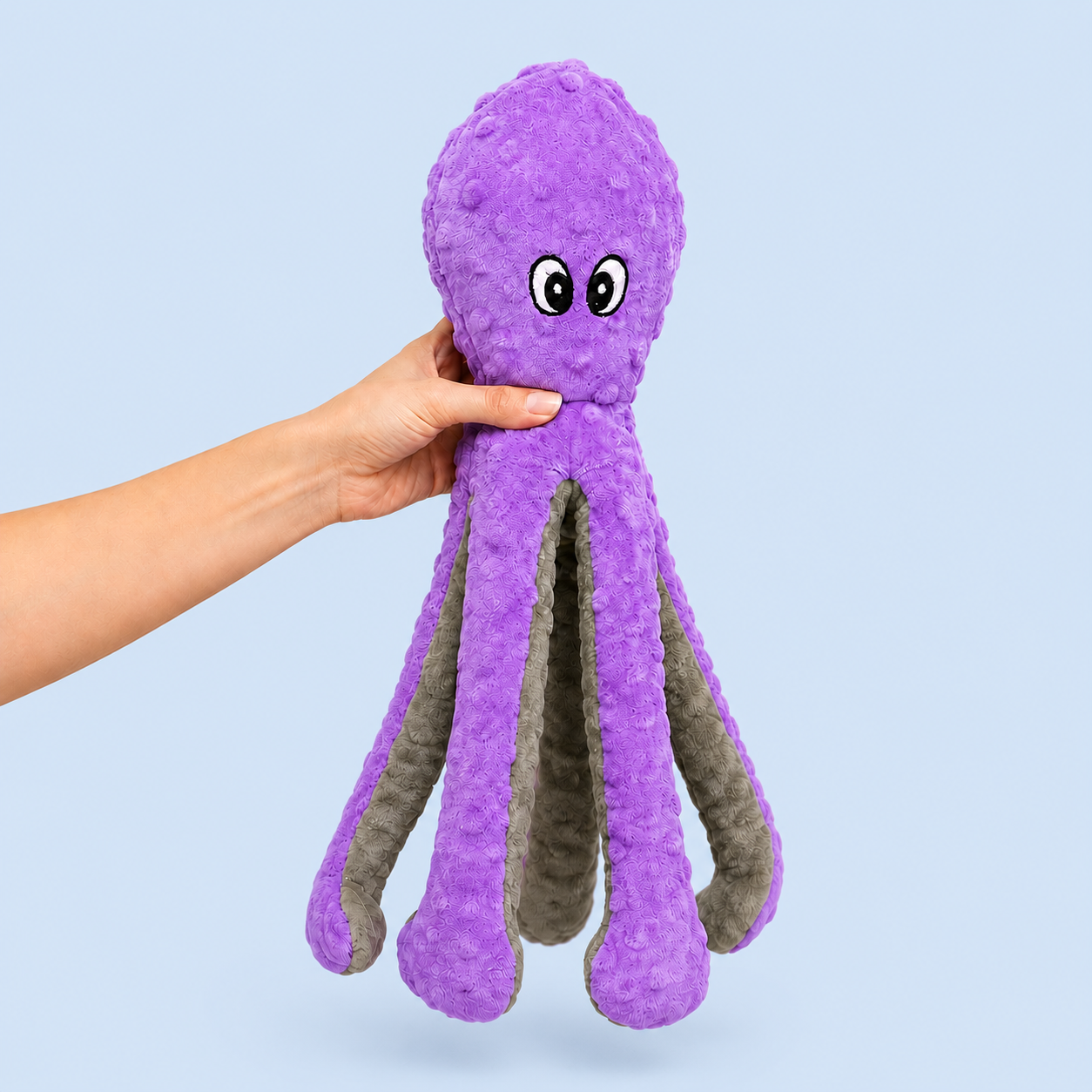 Dokitti Octopus Plush Dog Toy with Squeaker