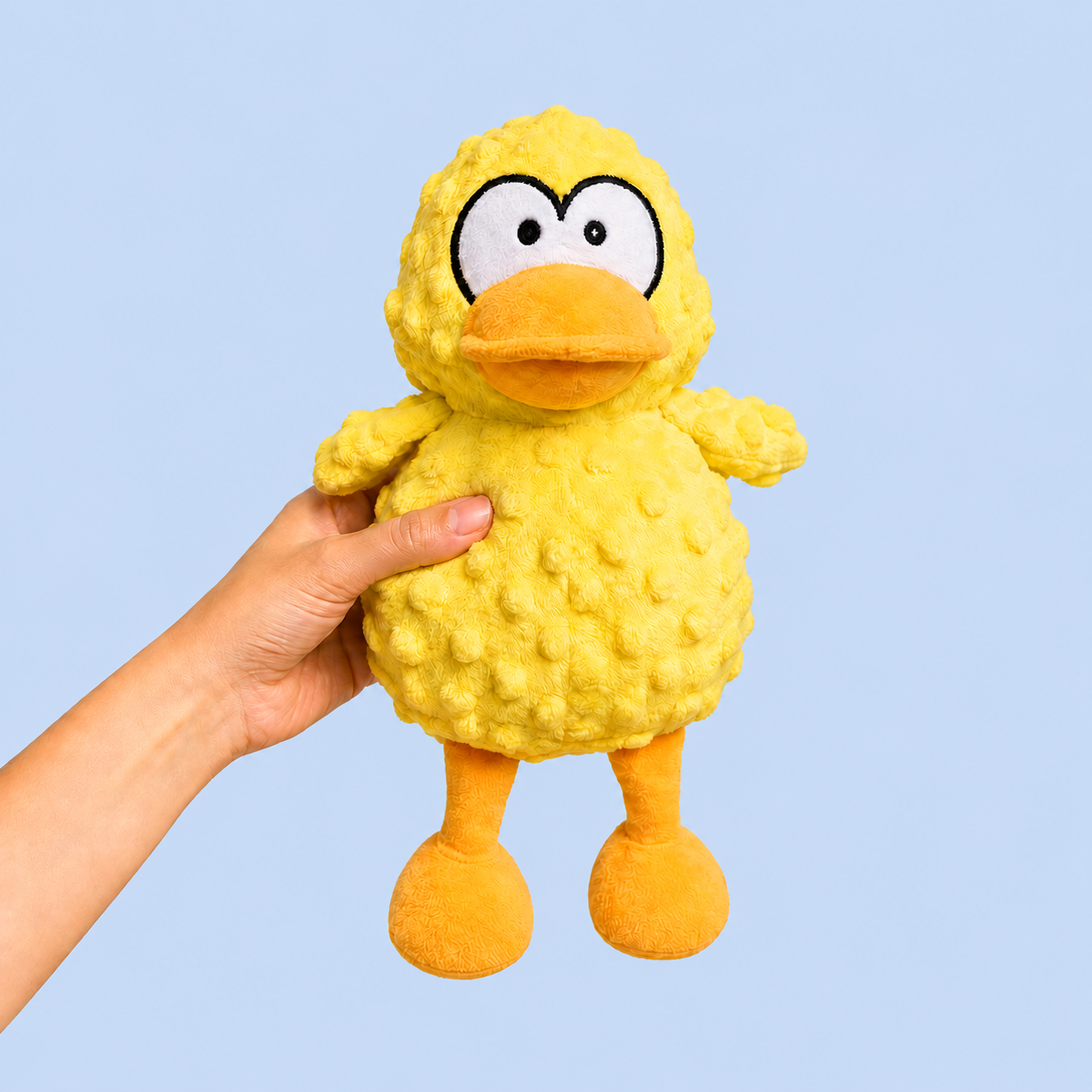 Dokitti Yellow Chicken Plush Dog Toy with Squeaker