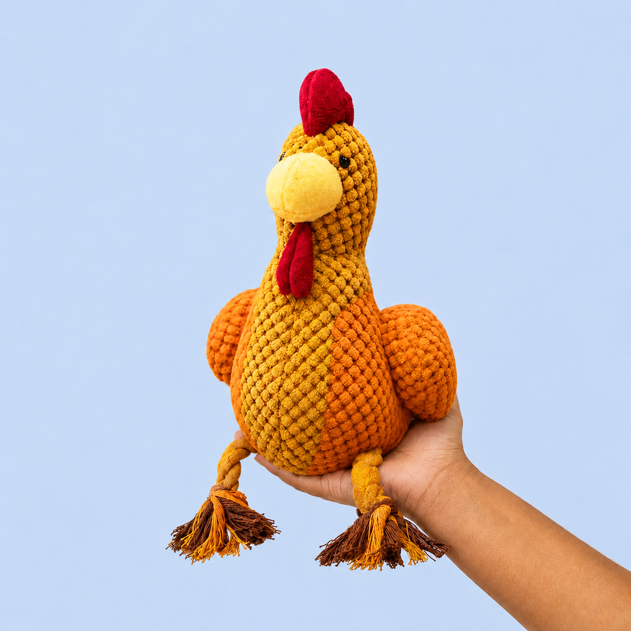 Dokitti Rusty Rooster Plush Dog Toy with Squeaker