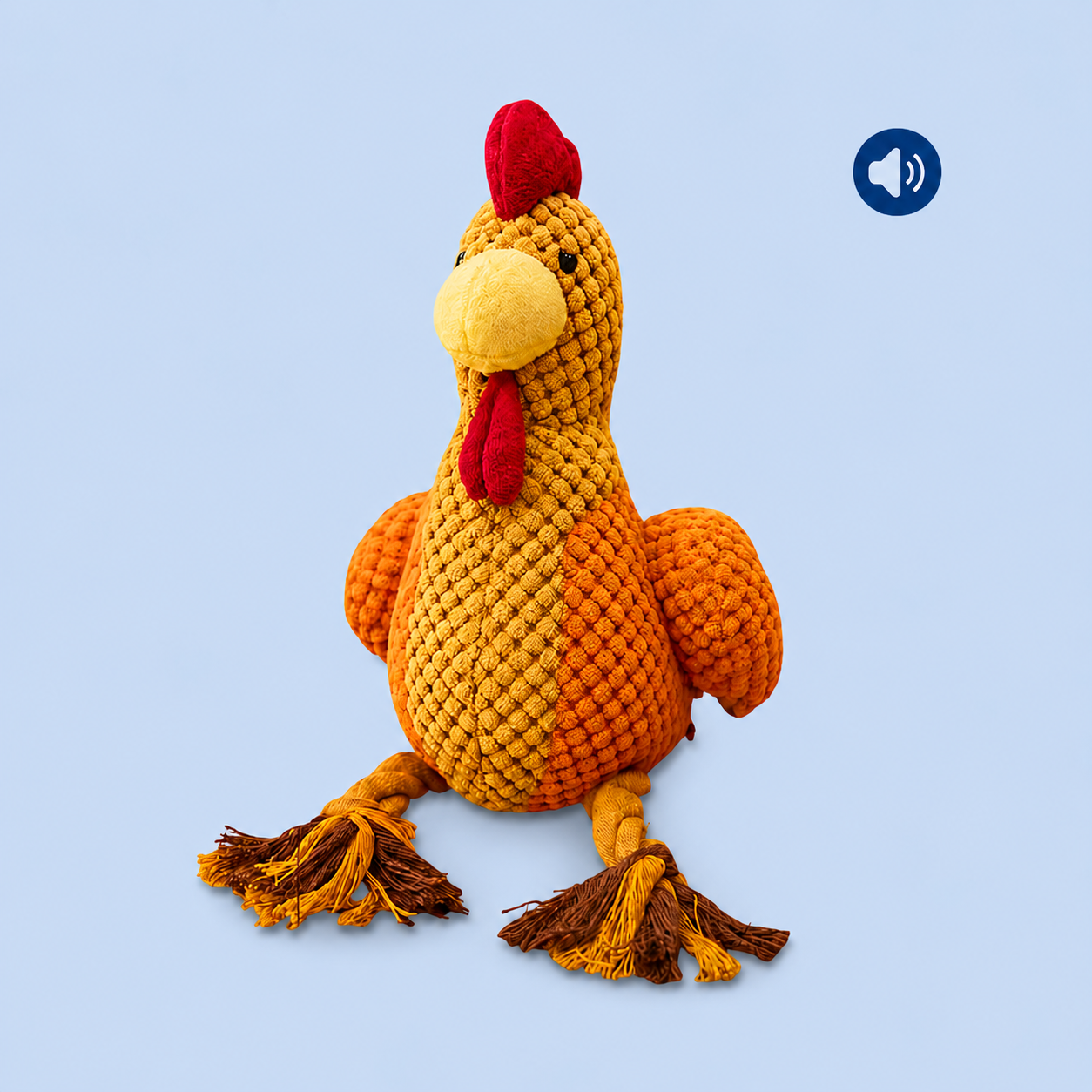 Dokitti Rusty Rooster Plush Dog Toy with Squeaker