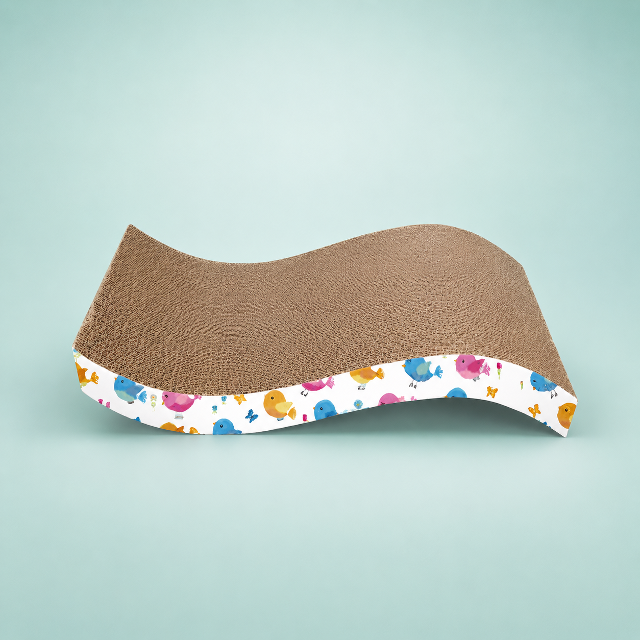 Dokitti Wave Cat Scratcher with Catnip – Corrugated Cardboard Scratching Lounge