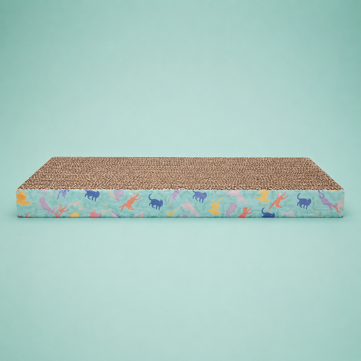 Dokitti Double Wide Cat Scratcher with Catnip – Flat Corrugated Cardboard Scratch Pad
