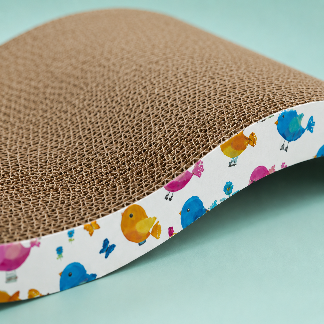Dokitti Wave Cat Scratcher with Catnip – Corrugated Cardboard Scratching Lounge