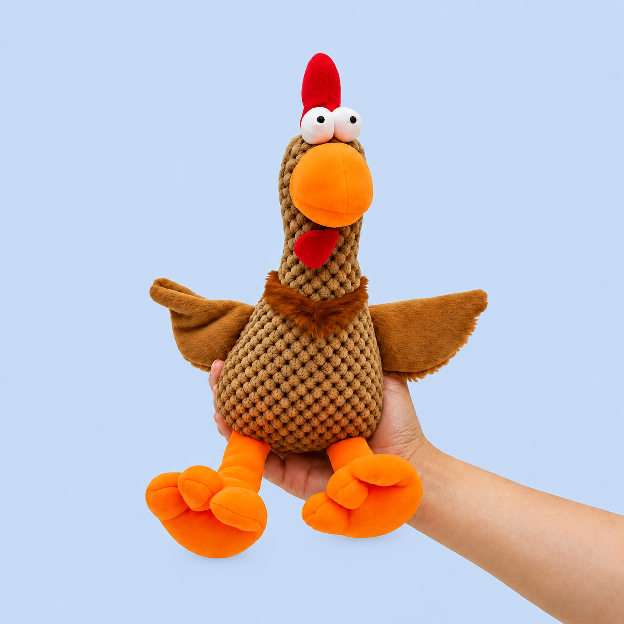 Dokitti Funny Chicken Plush Dog Toy with Squeaker