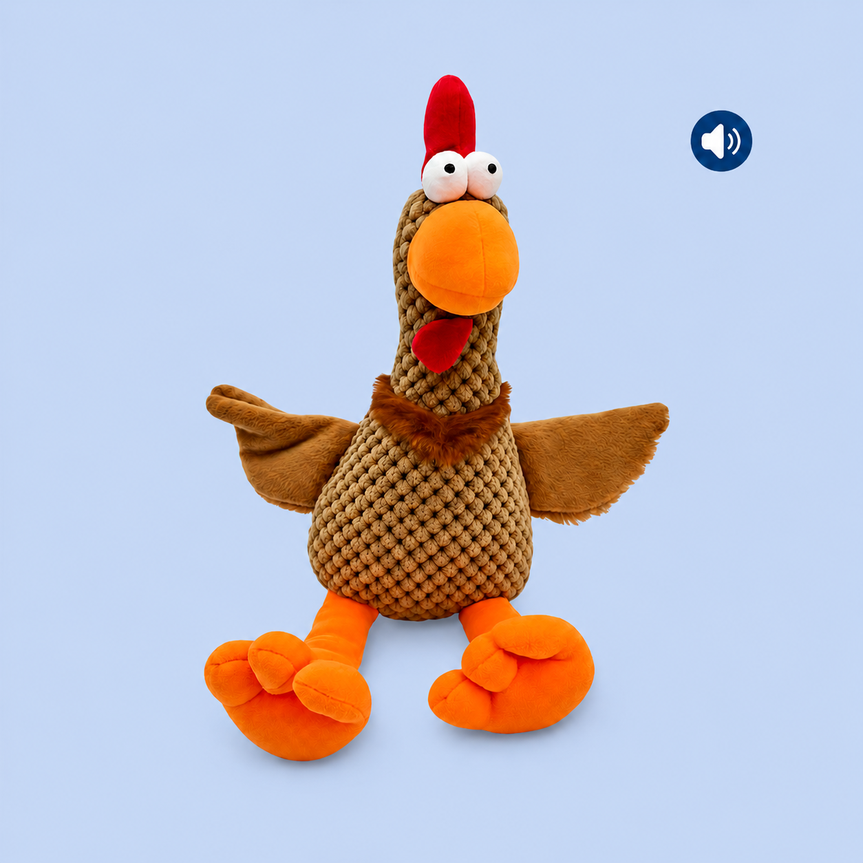 Dokitti Funny Chicken Plush Dog Toy with Squeaker