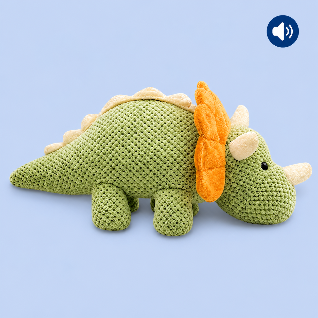 Dokitti Dino Plush Dog Toy with Squeaker