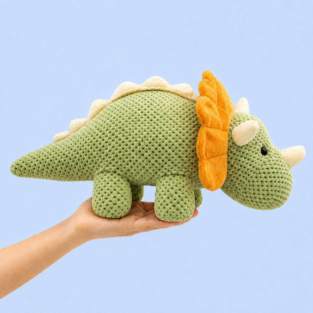 Dokitti Dino Plush Dog Toy with Squeaker