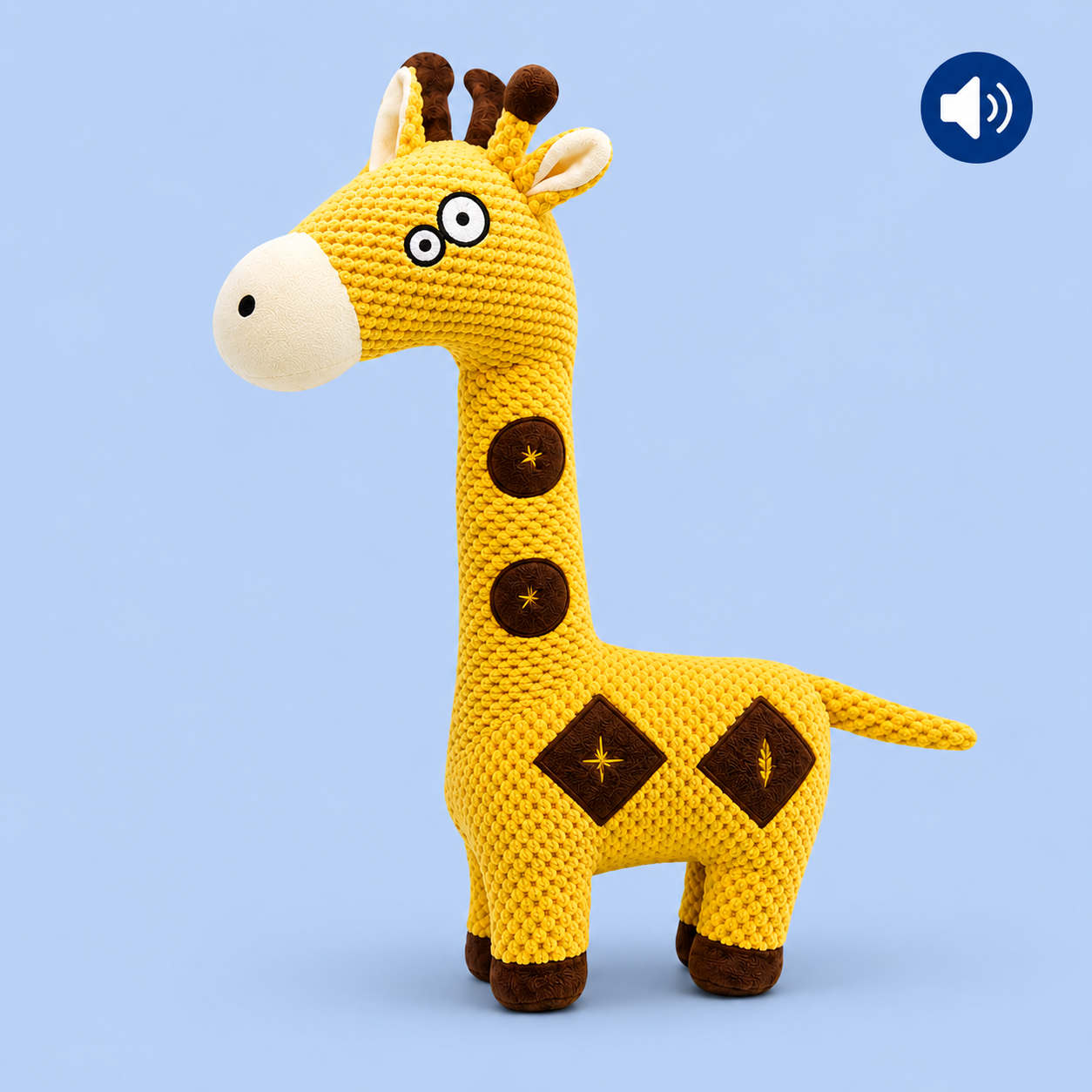 Dokitti SoftNeck Giraffe Plush Dog Toy with Squeaker