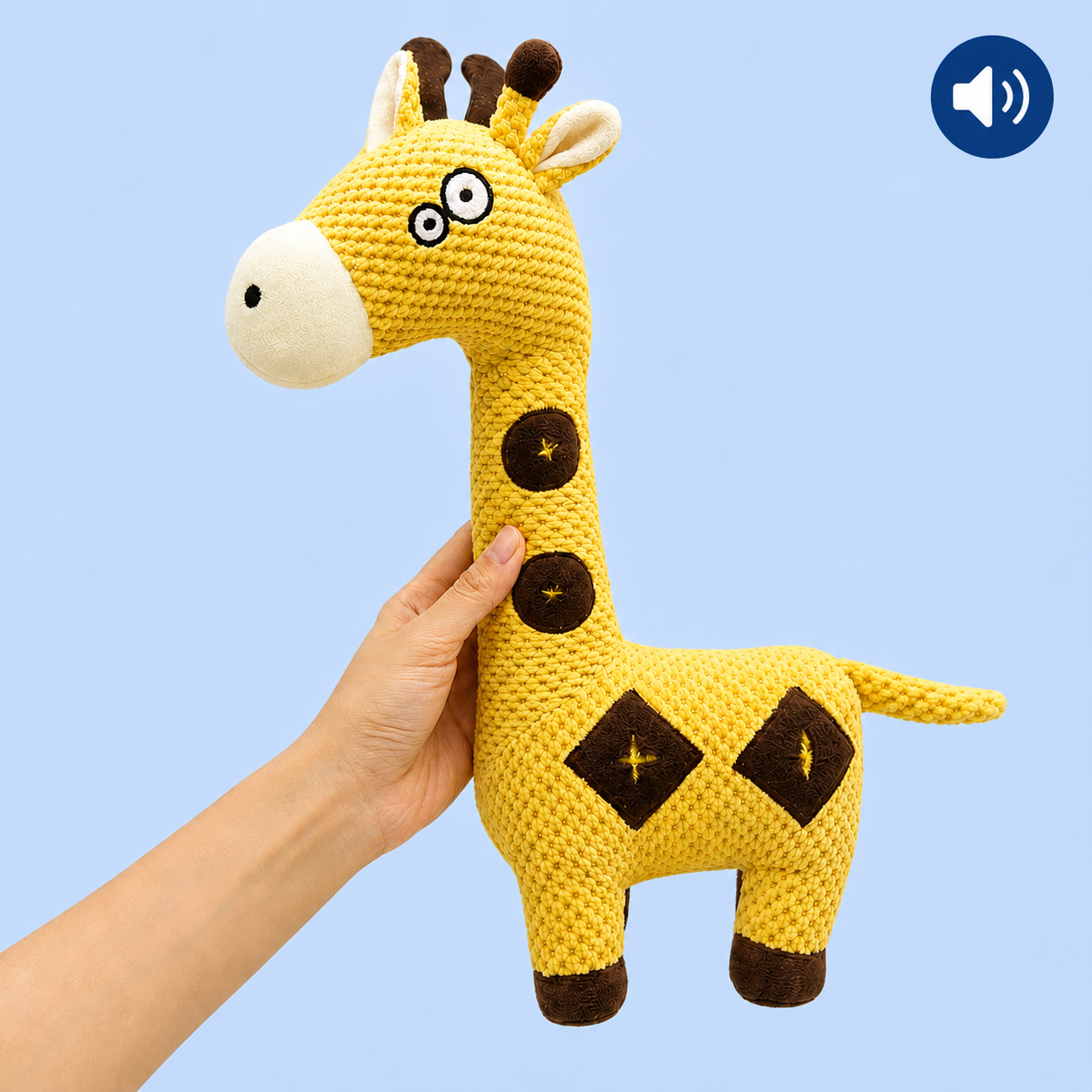 Dokitti SoftNeck Giraffe Plush Dog Toy with Squeaker