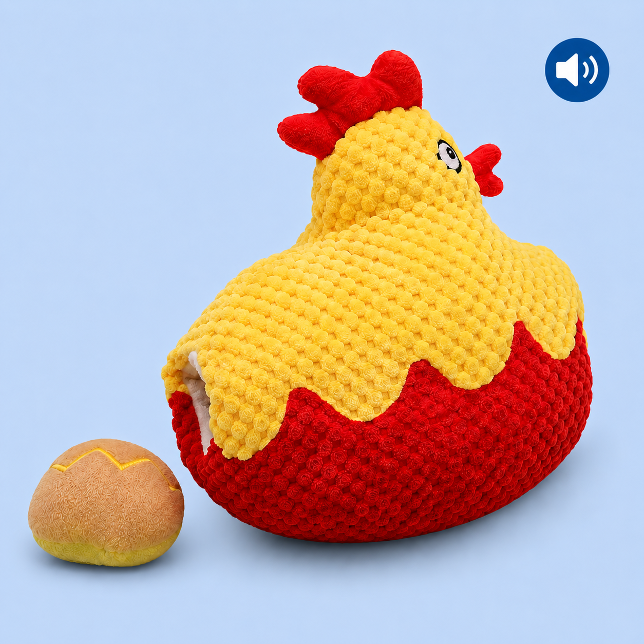 Dokitti Rocking Hen Plush Dog Toy with Squeaker