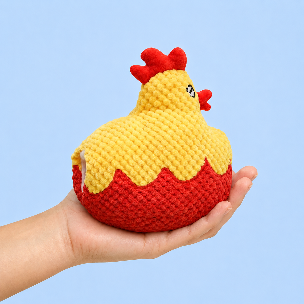 Dokitti Rocking Hen Plush Dog Toy with Squeaker