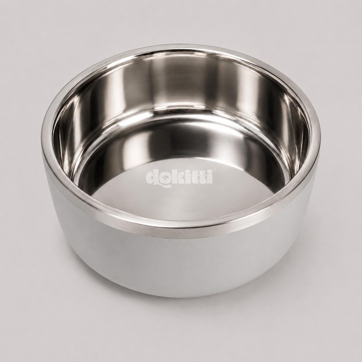 Dokitti SS Double Wall Bowl- Grey