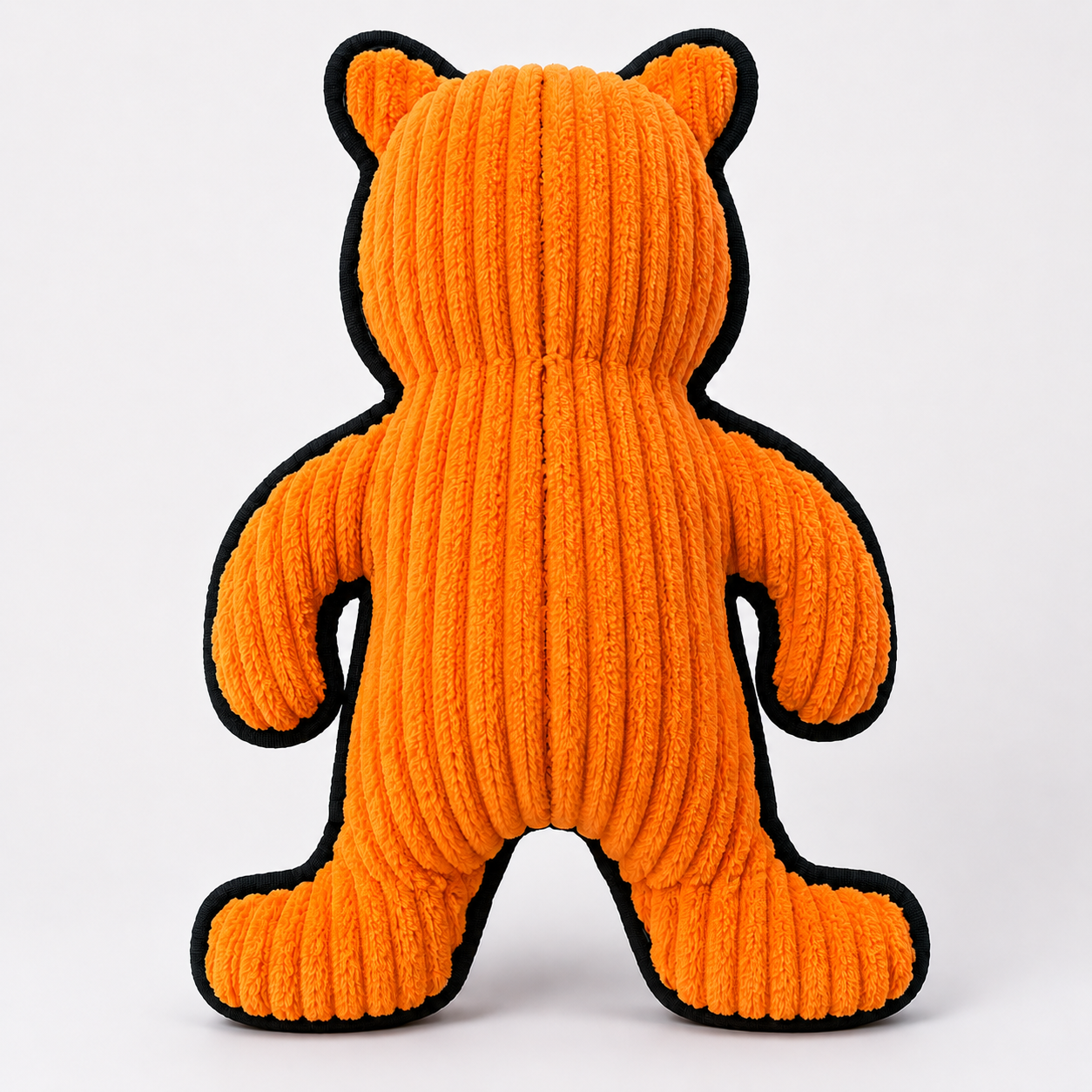 Dokitti Corduroy Bear Plush Dog Toy with Squeaker