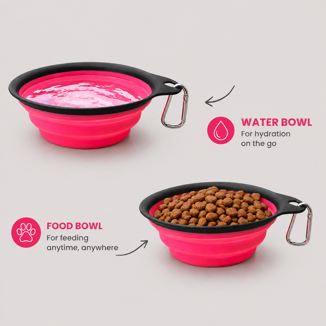 Dokitti Collapsible Travel Pet Bowl- Medium